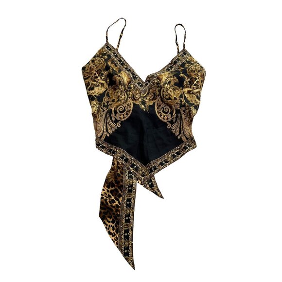 Camilla Tops - Camilla The Era Of Empires Tie Back Cami in Black